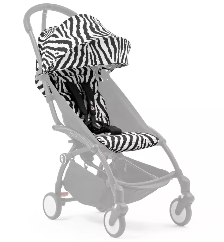 Stokke Yoyo3 Matkarattaan istuinkankaat zebra wauva - Rungot, vaunukopat ja istuinkankaat - 646414 - 1