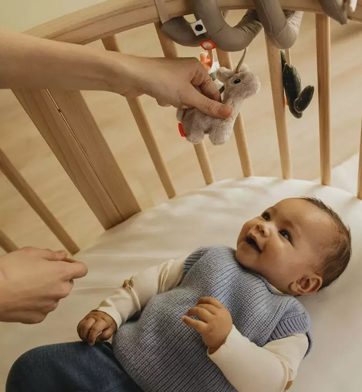 Stokke Sleepi Mini V3 Muotolakana birch beige wauva - Liinavaatteet ja suojat pinnasänkyyn - 683014 - 1