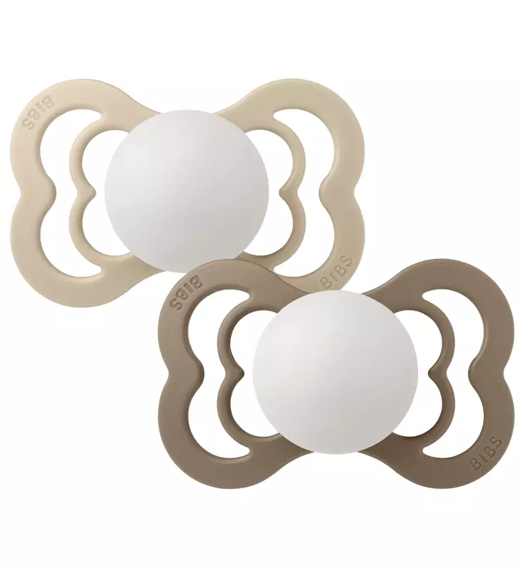 Bibs Supreme Yötutti 2-pack vanilla glow dark oak glow wauva - Tutit ja tuttinauhat - 260434 - 1