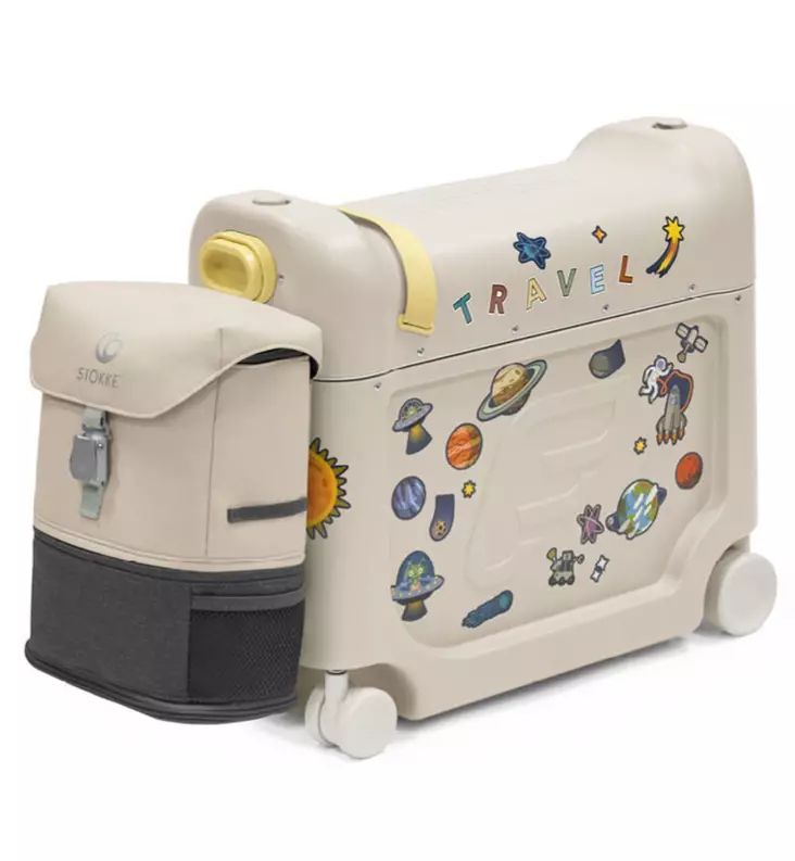 Stokke Jetkids bedbox lasten matkalaukku crew reppu Moonlight white wauva - Stokke JetKids ja matkailu tuotteet - 681404 - 1
