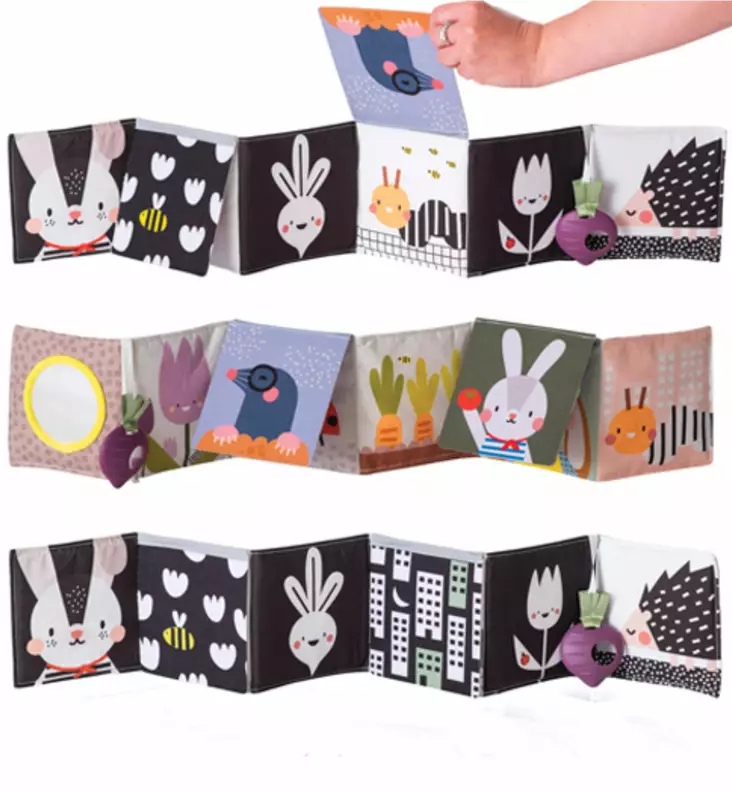 taf toys wauva urban garden katselukirja vauvan ensikirja kontrasti - Vaunu- ja aktiviteettilelut vauvoille - 273244 - 1