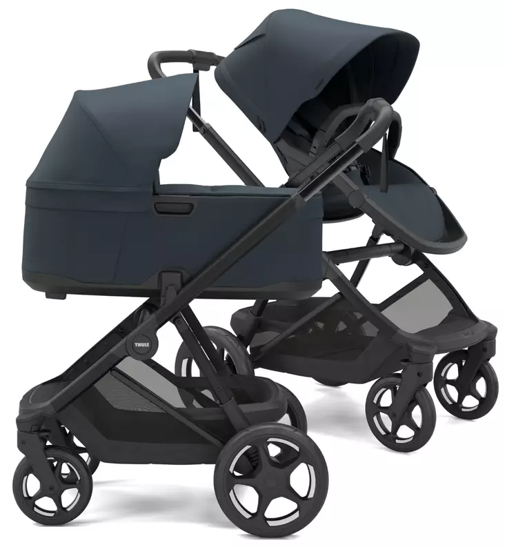 thule charm 2-in-1 yhdistelmävaunut lastenvaunut tummansininen darkest blue wauva - Yhdistelmävaunut - 11500504 - 1