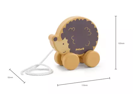 Polar B Perässä Vedettävä Puinen Siili 18 kk+ - Puuhalelut taaperoille - 255605 - 2