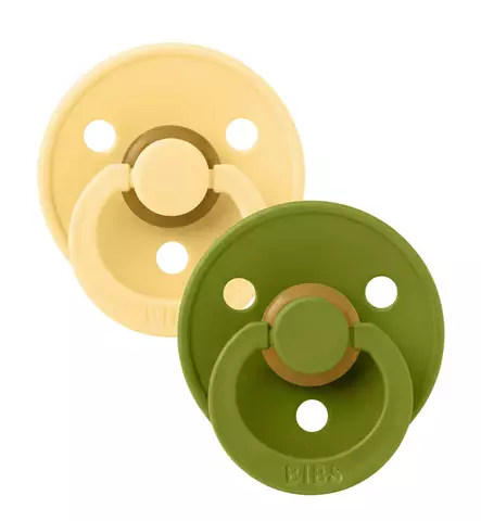 Bibs Colour Tutti 2-pack Latex pale butter wasabi wauva - Tutit ja tuttinauhat - 120475 - 2