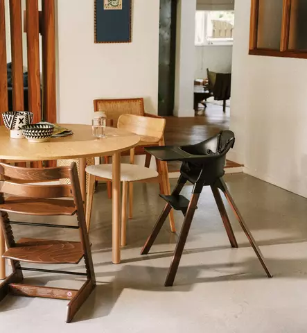 Stokke Clikk Bamboo Syöttötuoli black warm brown wauva - Syöttötuolit - 695805 - 1