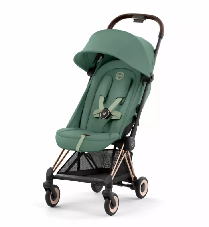 Cybex_Coya_matkaratas_Rosegold_LeafGreen_wauva - Matkarattaat - 522004285 - 1