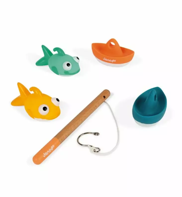 Janod_ongintapeli_kylpylelu_kalastaja_wauva - Kylpylelut - J04715 - 1