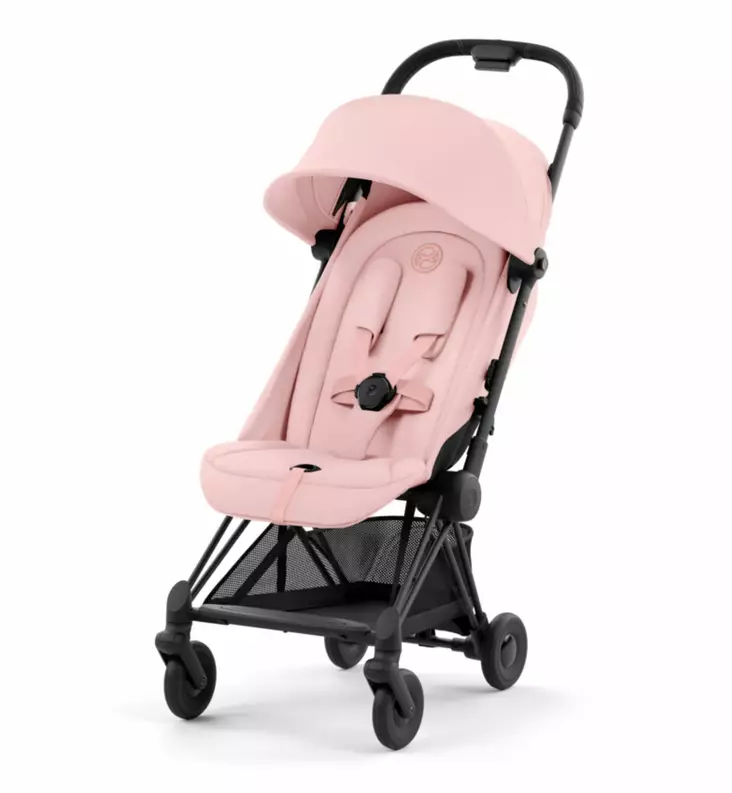 Cybex_Coya_matkaratas_MattBlack_PeachPink_wauva - Matkarattaat - 522004345 - 1