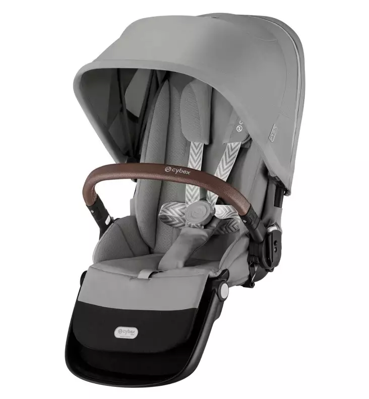 Cybex Gazelle S sisaristuin rattaaseen Stone Grey Wauva - Kaksos- ja sisarusrattaat - 524001305 - 1