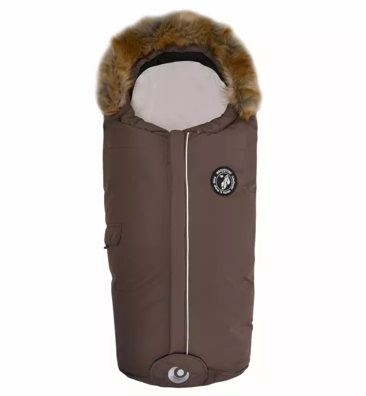 Easygrow untuvainen lämpöpussi vaunuun rattaaseen ruskea wauva - Lämpöpussit ja jalkapeitteet - Natu7385 - 1