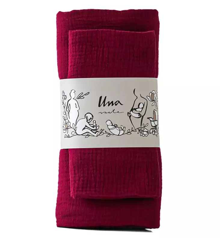 unavaate_vauvan_pussilakanasetti_bordeaux_wauva - Liinavaatteet ja suojat pinnasänkyyn - 85345 - 1