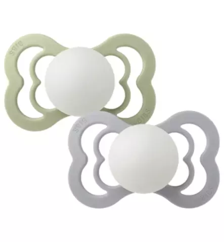 Bibs Supreme Luonnonkumitutti 2-pack Sage Night/Cloud Night - Tutit ja tuttinauhat - 270356 - 1