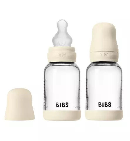 Bibs Lasinen Tuttipullo 120 ml, 2-pack silicone wauva - Tuttipullot ja tuttipäät - 52191216 - 2