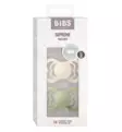 Bibs Supreme Luonnonkumitutti 2-pack Ivory/Sage - Tutit ja tuttinauhat - 170346 - 2