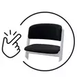 Cybex Lemo Platinum Child Cushion Tuolin pehmuste stone black wauva - Syöttötuolien lisävarusteet - 524001616 - 3