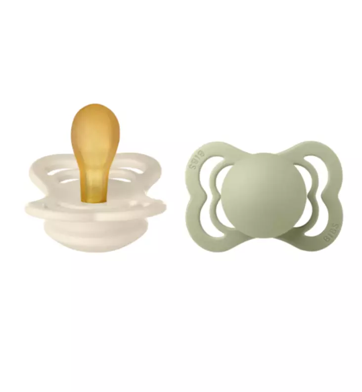 Wauva, Bibs, tutti, luonnonkumitutti, Ivory, Sage - Tutit ja tuttinauhat - 170346 - 1