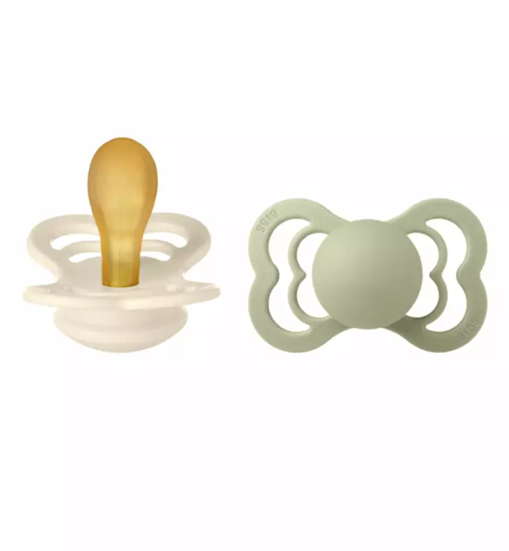 wauva, bibs, supreme, natural rubber, ivory, sage - Tutit ja tuttinauhat - 270346 - 1