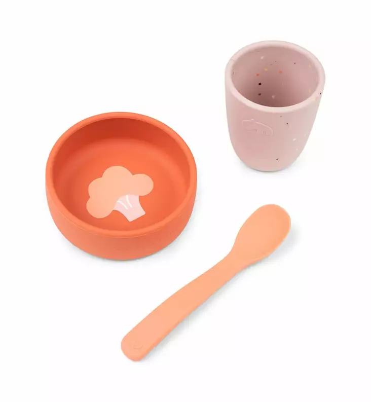 Done_by_Deer_silikoninen_lasten_ateriasetti_papaya_wauva - Lasten kulhot ja lautaset - 1539816 - 1