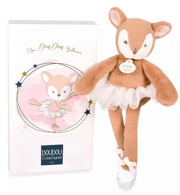 DouDou Ballerine Faon Ballerina peura 30 cm ruskea Wauva - Pehmolelut ja helistimet - DC3976 - 1