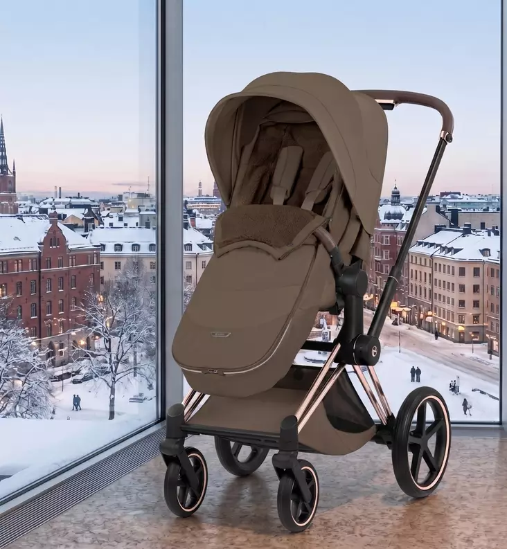Cybex Platinum Footmuff lämpöpussi rattaaseen coconut brown wauva - Lämpöpussit ja jalkapeitteet - 526001656 - 1