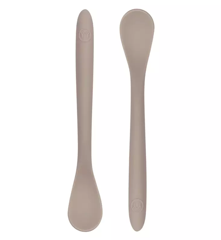 Najell Silikoninen lasten syöttölusikka 2-pack dune beige wauva - Lasten ensilusikat ja aterimet - N210106 - 1