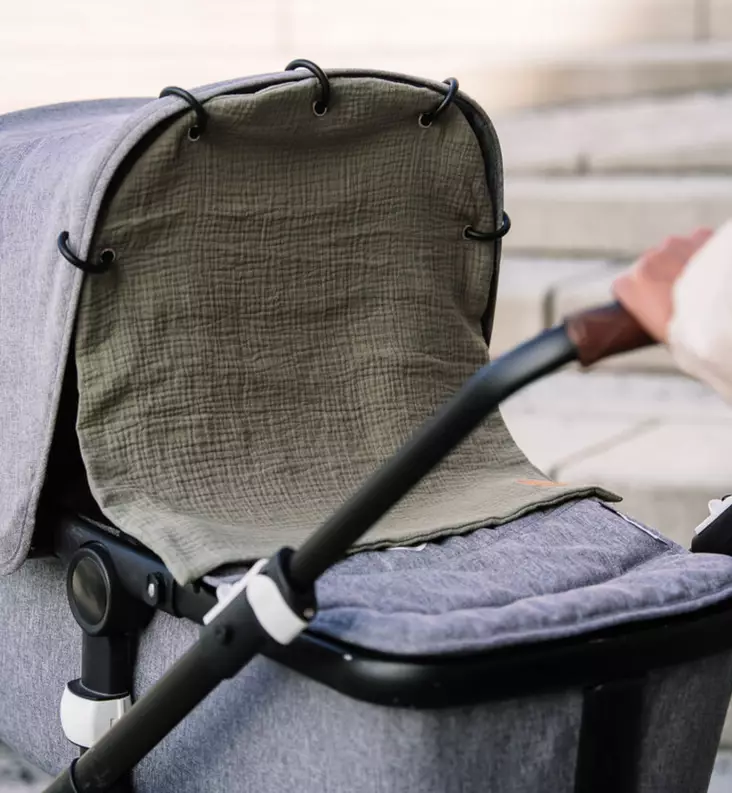 Unavaate Harso-vaunuverho Logolla ivory wauva - Vaunuverhot ja aurinkovarjot rattaisiin - 85796 - 1