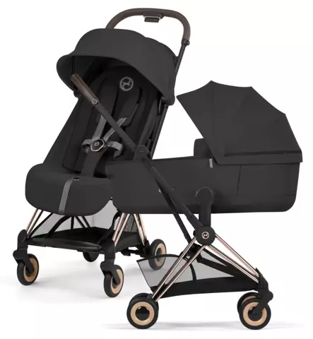 Cybex Coya Comfort Matkarattaat vaunukopalla rose gold sepia black wauva - Matkarattaat - 526000177 - 1