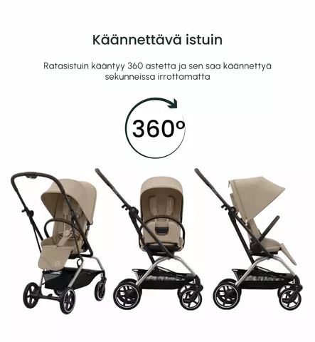 Cybex Eezy S Twist +2 matkarattaat Magic Black Wauva - Matkarattaat - 524000087 - 2