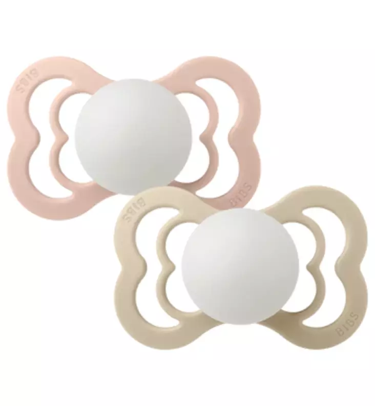 Bibs Supreme Yö Luonnonkumitutti 2-pack Blush/Vanilla - Tutit ja tuttinauhat - 170357 - 1