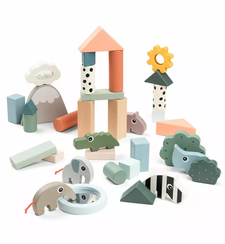 Done by Deer rakennuspalikat 34 osaa wauva - Puuhalelut taaperoille - 4644287 - 1