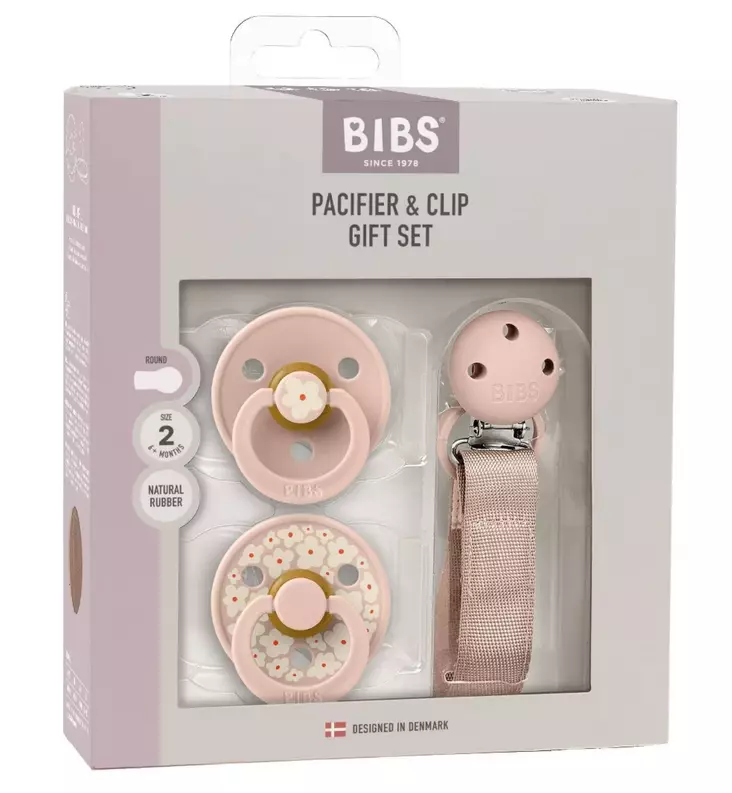 bibs colour luonnonkumitutti tuttinauha koko 2 lahjapakkaus wauva - Tutit ja tuttinauhat - 7500137 - 1