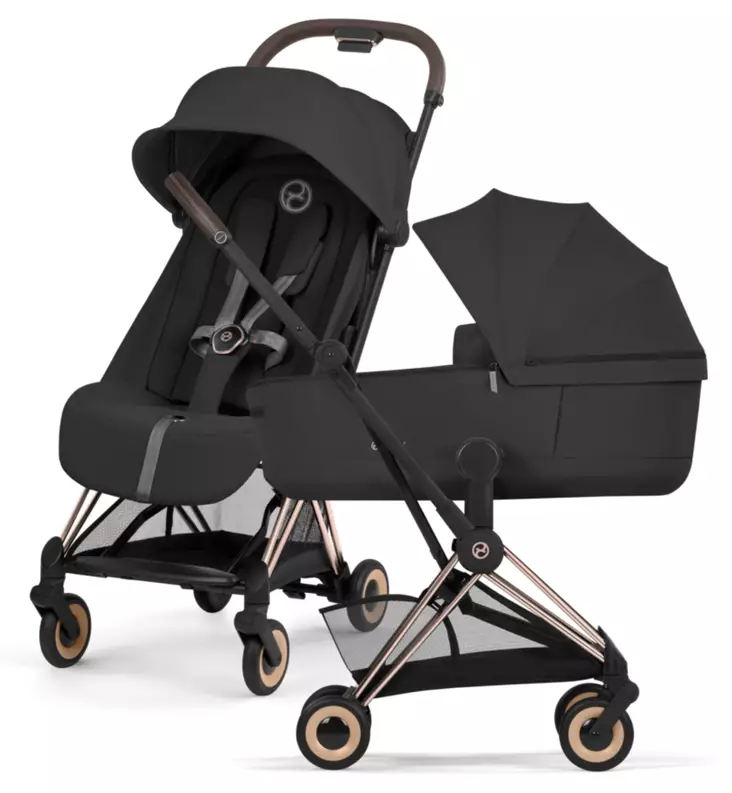 Cybex Coya Comfort Matkarattaat vaunukopalla rose gold sepia black wauva - Matkarattaat - 526000177 - 1