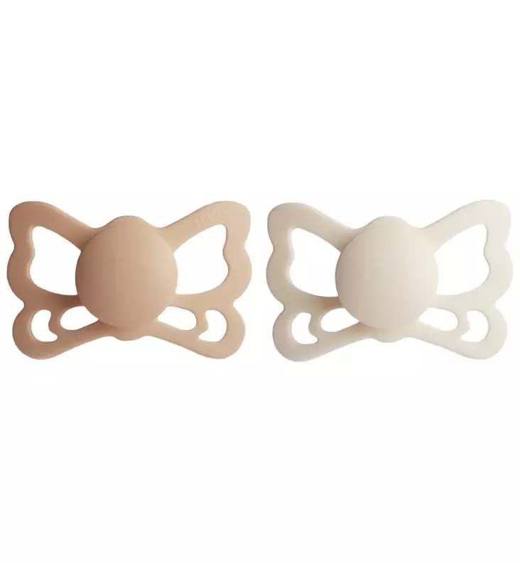 Frigg butterly anatominen silikonitutti silky satin cream wauva - Tutit ja tuttinauhat - 100487 - 1