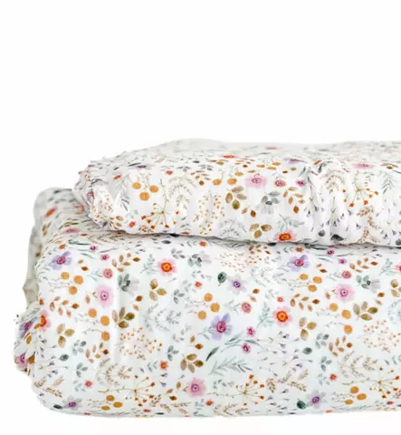 unavaate_vauvan_harsopussilakana_pussilakanasetti_flower_garden_wauva - Liinavaatteet ja suojat pinnasänkyyn - 00288 - 2