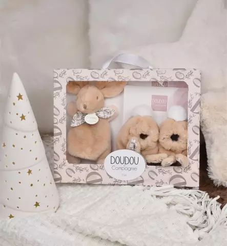 Doudou_lahjapakkaus_lahja_vastasyntyneelle_babyshower_wauva - Pehmolelut ja helistimet - DC4258 - 2
