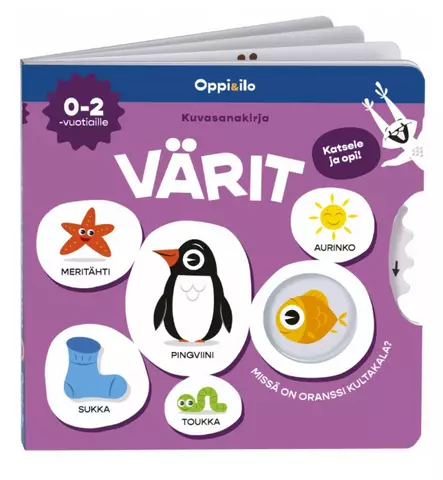 Oppi&Ilo katsele ja opi värit kuvasanakirja ensikirja wauva - Ensikirjat ja pehmokirjat - WS601428 - 1