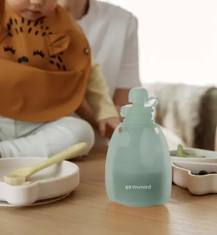 Tinynord Silikoninen Smoothiepussi, uudelleen käytettävä mint wauva - Smoothiepussit ja korkit - 299358 - 1