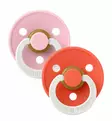 Bibs Colour Yötutti 2-pack Latex Baby Pink Tango wauva - Tutit ja tuttinauhat - 120478 - 2