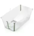 Stokke Flexi Bath Bundle Starttipaketti, Lasten kylpyamme + kylvetystuki transparent green wauva - Vauvan kylvettäminen - 531508 - 1