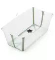 Stokke Flexi Bath Bundle Starttipaketti, Lasten kylpyamme + kylvetystuki transparent green wauva - Vauvan kylvettäminen - 531508 - 3