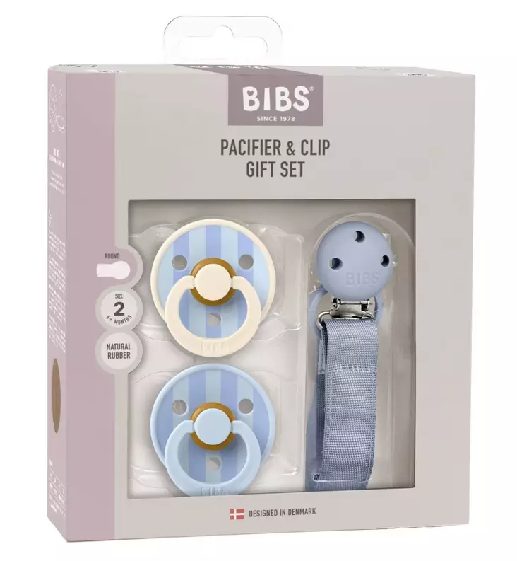 bibs colour luonnonkumitutti tuttinauha koko 2 lahjapakkaus wauva - Tutit ja tuttinauhat - 7500138 - 1