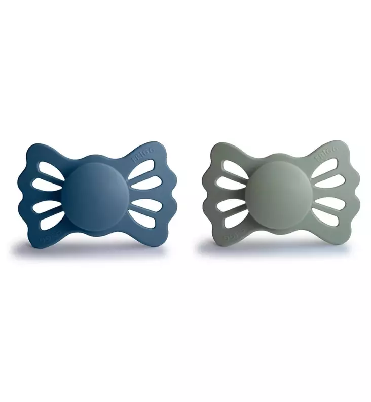 Frigg Lucky Symmetrinen Silikonitutti, 2-pack ocean view sage wauva - Tutit ja tuttinauhat - 5715239030227 - 1