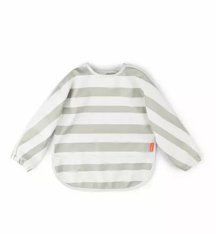 Done_by_Deer_hihallinen_ruokalappu_taskulla_raidallinen_Sand_wauva - Ruokalaput - 1333209 - 1