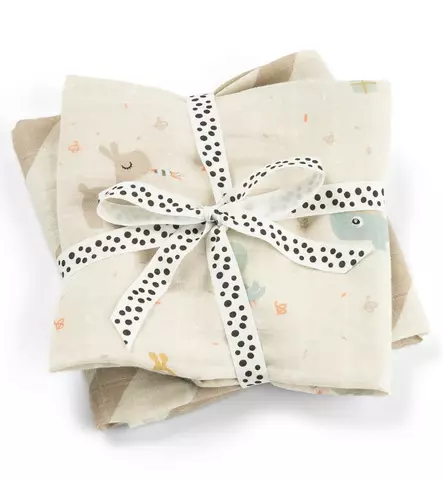 Done by Deer Harso 65x65 cm, 2-pack celebration sand wauva - Harsot ja kuolalaput - 3063109 - 2