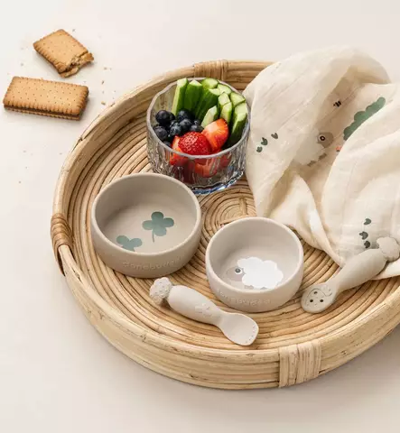 Done by Deer Silikoniset Lasten kulhot, 2 kpl sheepy sand wauva - Lasten kulhot ja lautaset - 1869679 - 1