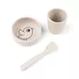 Done by Deer Silicone first meal set birdee sand wauva - Lasten kulhot ja lautaset - 1529819 - 1