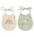 Done by Deer Pieni taskullinen ruokalappu, 2-pack celebration sand wauva - Ruokalaput - 1343439 - 2