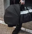 Sebra Kannettava Unipesä/Kantokassi 3-in-1 kuomulla dark Grey Melange wauva - Unipesät, unipussit ja kapalot - 101630009 - 1