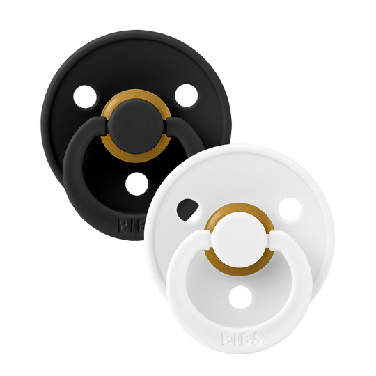 Bibs_colour_tutti_tutit_2_pack_wauva_black_white - Tutit ja tuttinauhat - 110219 - 1