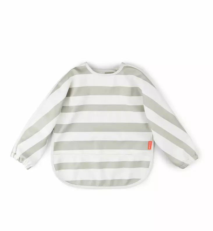 Done_by_Deer_hihallinen_ruokalappu_taskulla_raidallinen_Sand_wauva - Ruokalaput - 1333209 - 1